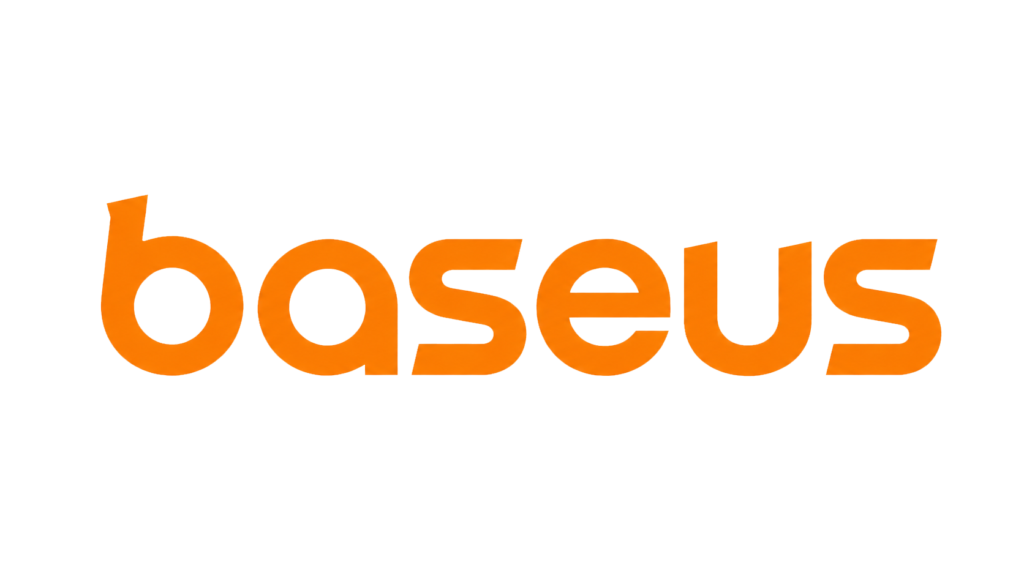 Logo Baseus, marque de chargeurs USB-C, câbles, batteries externes et accessoires de recharge