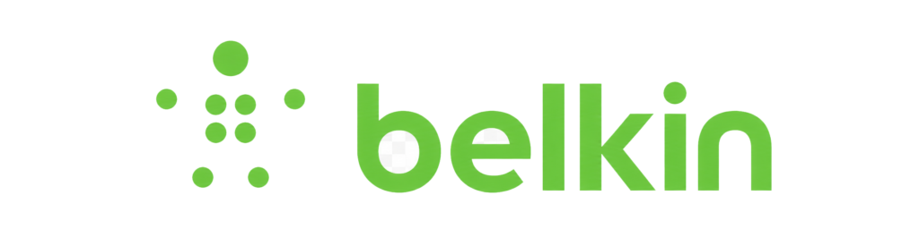 Logo Belkin, marque de chargeurs USB-C, accessoires iPhone et solutions de recharge