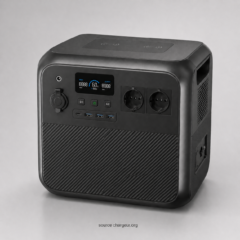 Station d’énergie portable avec prises secteur USB-C USB-A et sortie 12V
